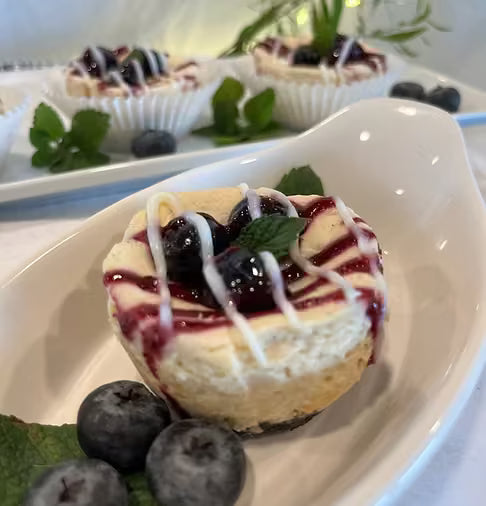 White Chocolate Blueberry Cheesecake